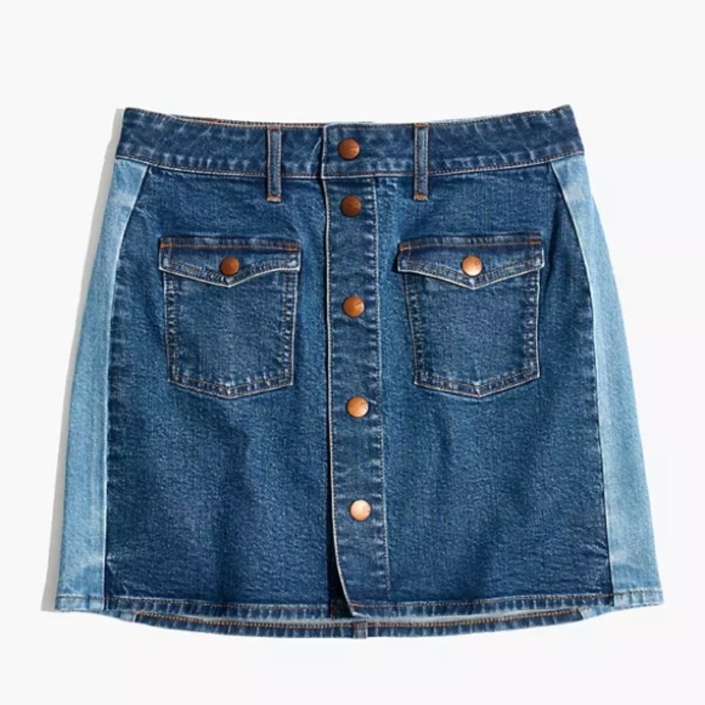 Madewell Stretch Denim Straight Mini Skirt